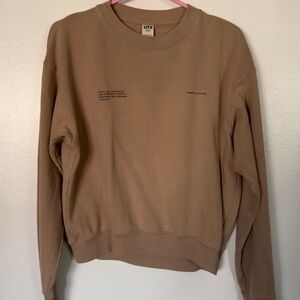 Uniqlo Crewneck Sweatshirt in Tan Brown Mona Lisa